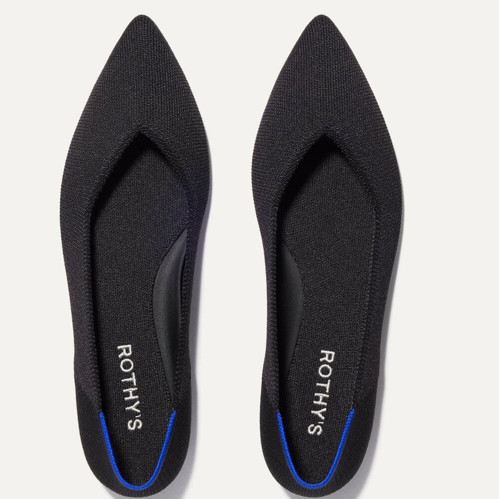 Rothy’s The Point II Flat In Black [NWOT]